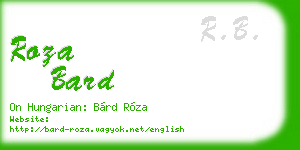 roza bard business card