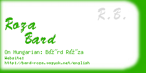 roza bard business card